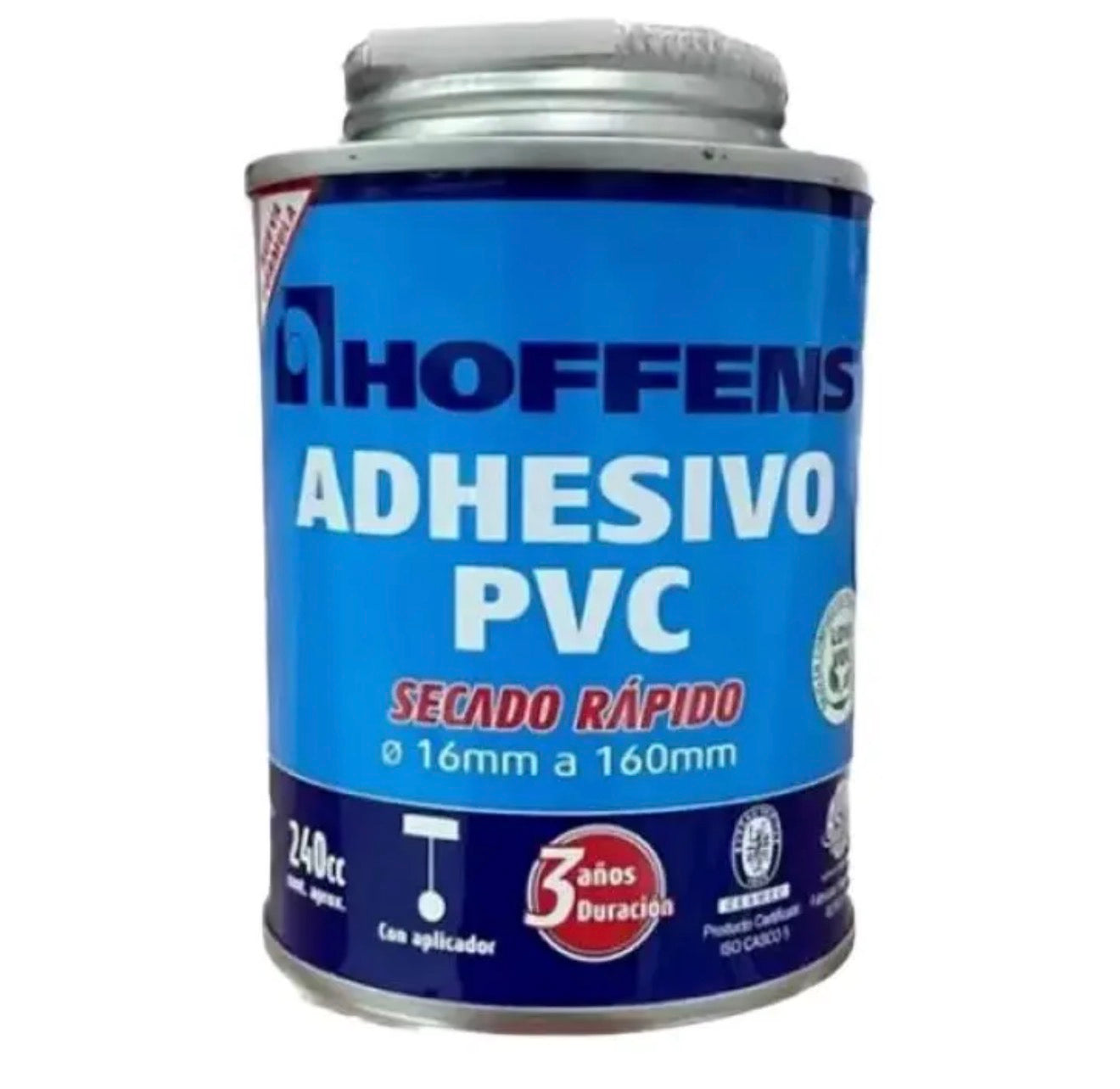 50038 ADHESIVO PVC LATA HOFFENS 240 CC SECADO RAPIDO