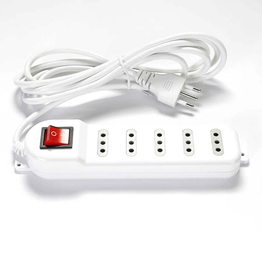 ME-071W ALARGADOR 5 POSICIONES CON SWITCH 3MTS BLANCO