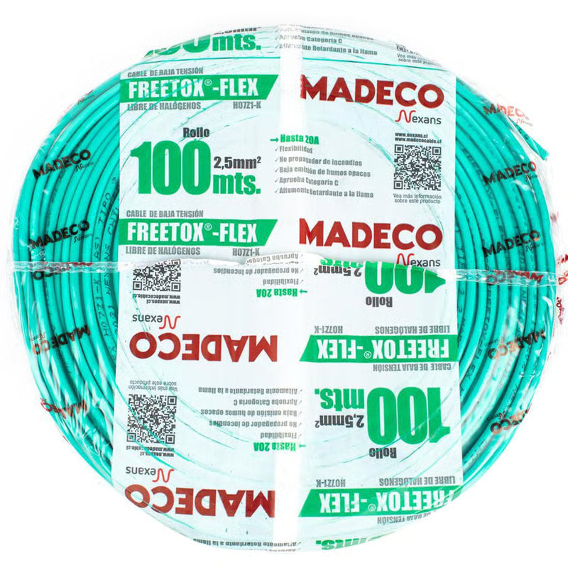 N0109329 CABLE LIBRE HALOGENO EVA 2,5 MM2 750V VERDE