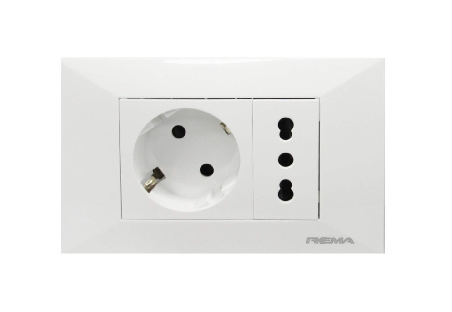 98PTGMM079 TOMACORRIENTE HEMBRA + SCHUKO 10/16A 250V BLANCO MARFIL