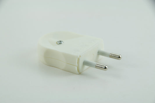 93PT0M1274 ENCHUFE VOLANTE RECTO 2 PATAS 10A CONVERTIBLE BLANCO MARFIL