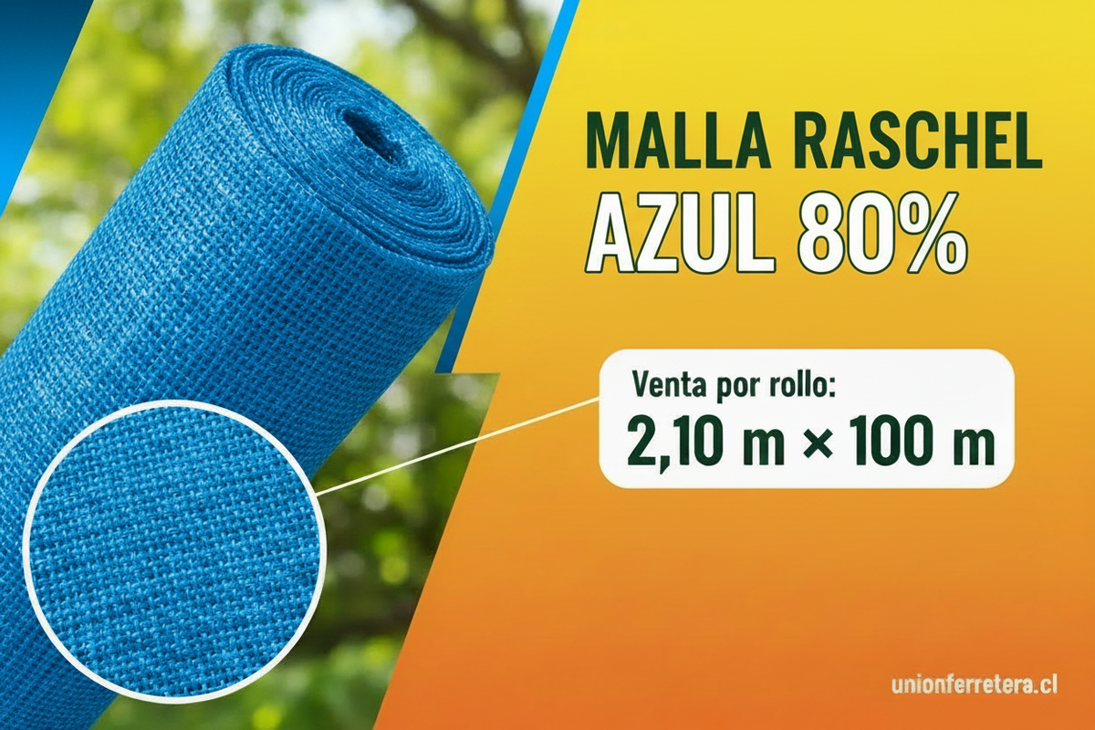 VAR02025 MALLA RASCHEL AZUL AR (80%) 2,10 x 100 MT