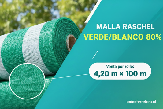 VAR02038 MALLA RASCHEL VERDE/BLANCO (80%) 4,2 X 100 MT