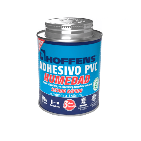 Adhesivo PVC Hoffens Lata - Secado Rápido 470 CC.