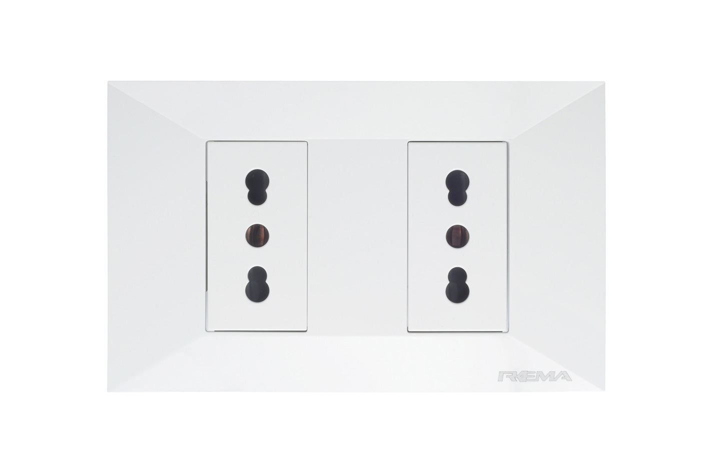 98PTGMM077 TOMACORRIENTE HEMBRA DOBLE 10/16A 250V BLANCO MARFIL