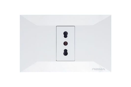 98PTGMM076 TOMACORRIENTE HEMBRA SIMPLE 10/16A 250V BLANCO MARFIL