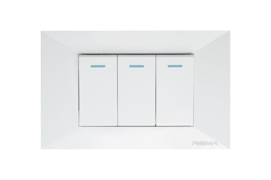 98PTGMM068 INTERRUPTOR TRIPLE (9/12) 10A 250 V BLANCO MARFIL