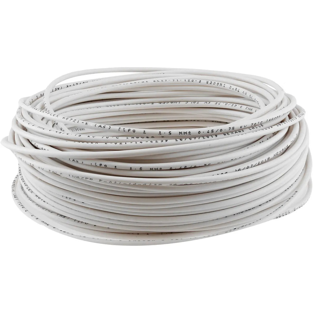 N0109328 CABLE LIBRE HALOGENO EVA 2,5 MM2 750V BLANCO