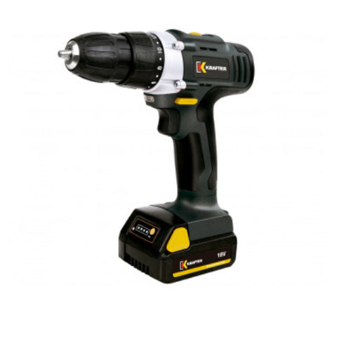 TALADRO INALAMBRICO 2 VELOCIDADES 18V LI-ION KRAFTER