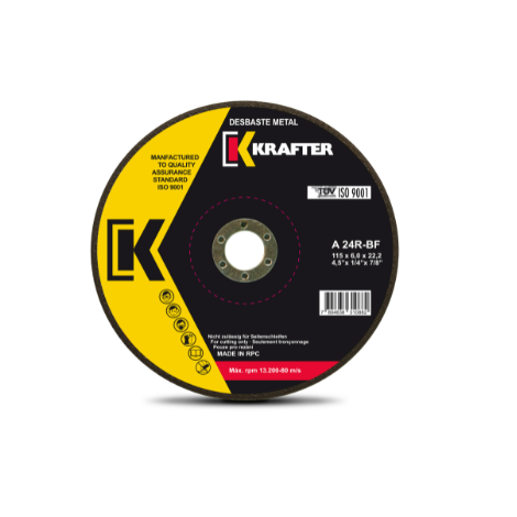 KRA10115 DISCO CORTE INOX (4.5) 115MM X 1.2MM KRAFTER