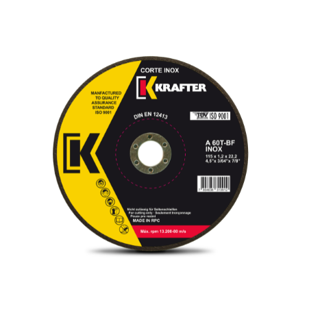 9917002510180 DISCO DE CORTE INOX (7) 180MM X 1.6MM KRAFTER